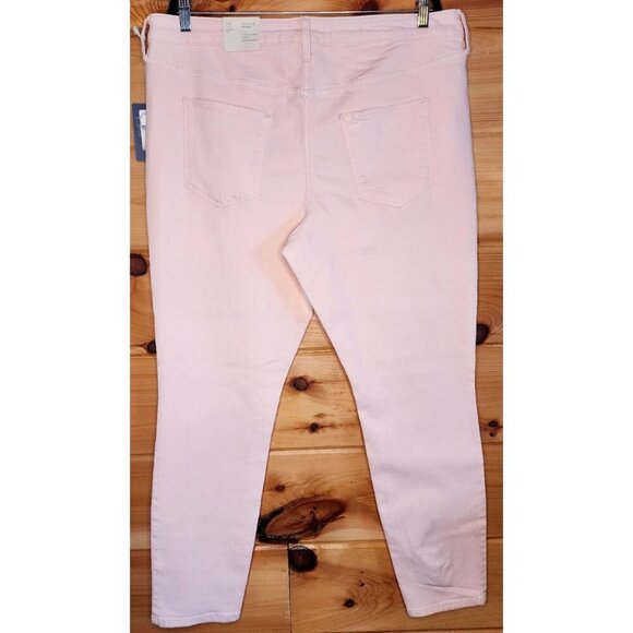 NEW NWT WOMEN 18/34R UNIVERSAL THREAD HIGH RISE SKINNY JEANS PEACH PANTS STRETCH - Picture 3 of 15